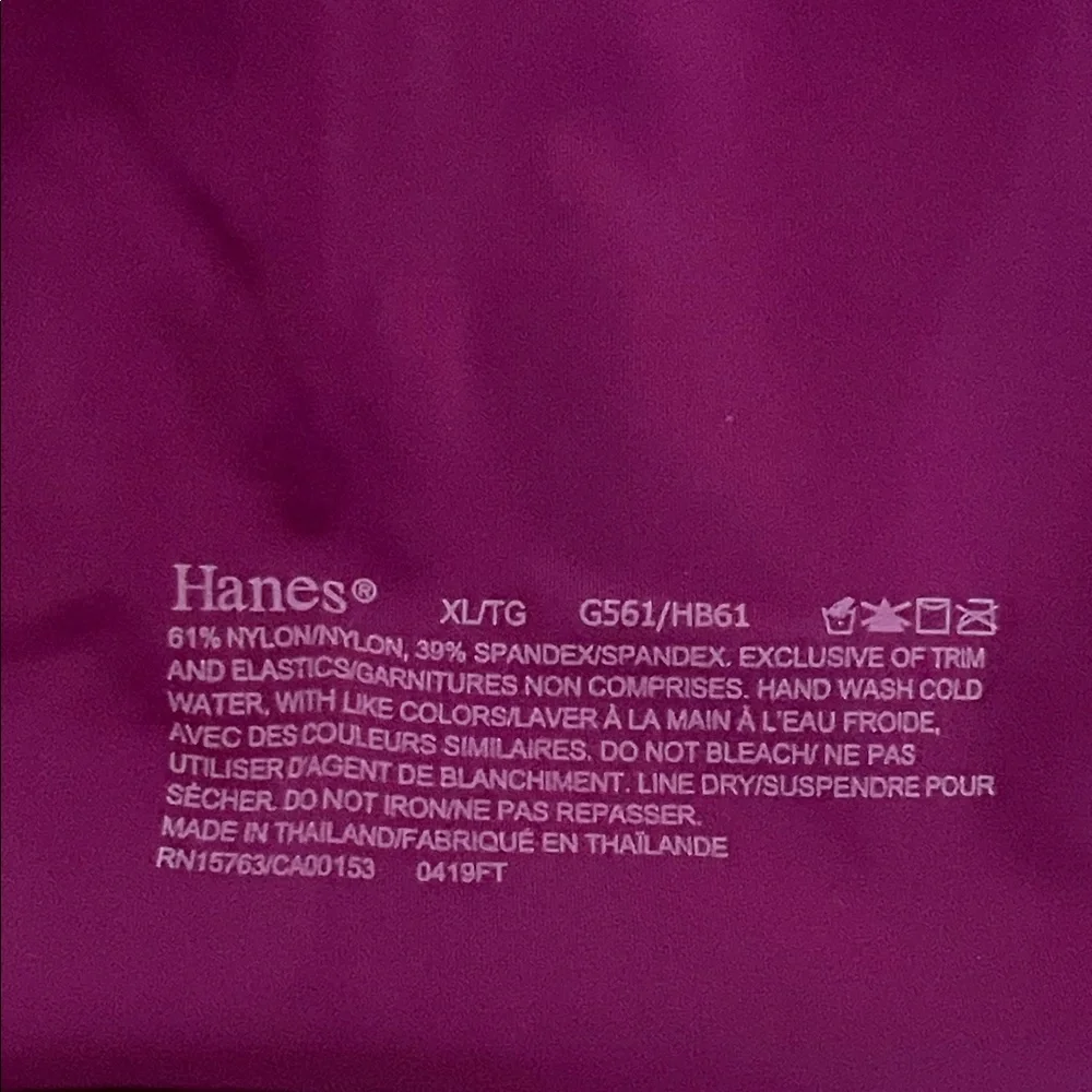 Hanes Women's Wireless Bra - Deep Purple NWT - Picture 3 of 6